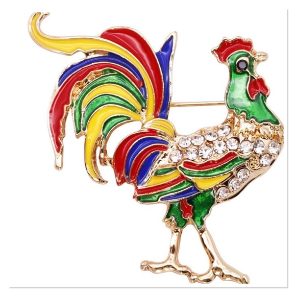 Boutique Jewelry - Colorful Rooster Brooch